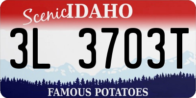 ID license plate 3L3703T