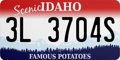 ID license plate 3L3704S