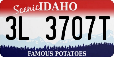 ID license plate 3L3707T