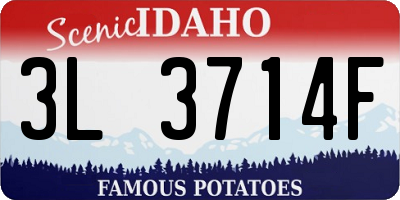 ID license plate 3L3714F