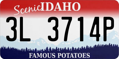 ID license plate 3L3714P