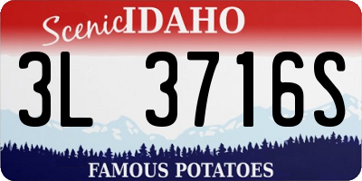 ID license plate 3L3716S