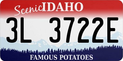ID license plate 3L3722E