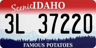ID license plate 3L3722O