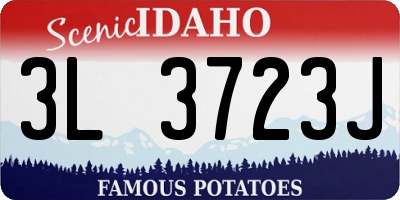 ID license plate 3L3723J