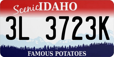 ID license plate 3L3723K