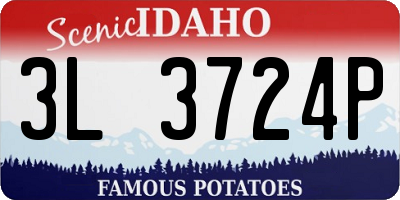 ID license plate 3L3724P