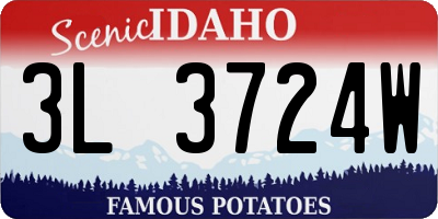 ID license plate 3L3724W
