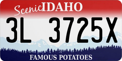 ID license plate 3L3725X