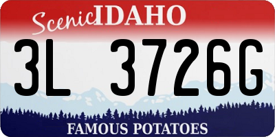 ID license plate 3L3726G