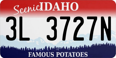 ID license plate 3L3727N