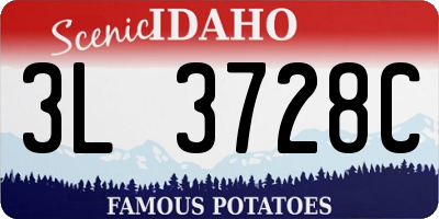 ID license plate 3L3728C