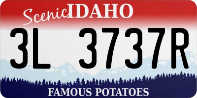 ID license plate 3L3737R