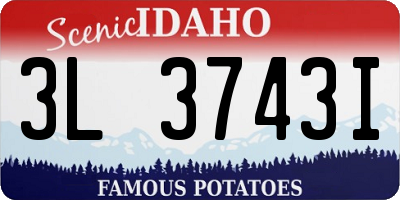 ID license plate 3L3743I