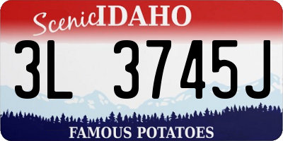 ID license plate 3L3745J