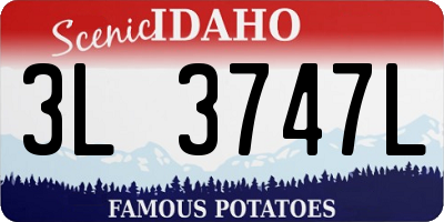 ID license plate 3L3747L