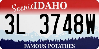 ID license plate 3L3748W
