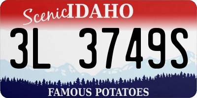 ID license plate 3L3749S
