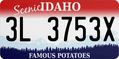 ID license plate 3L3753X