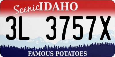 ID license plate 3L3757X