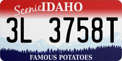 ID license plate 3L3758T