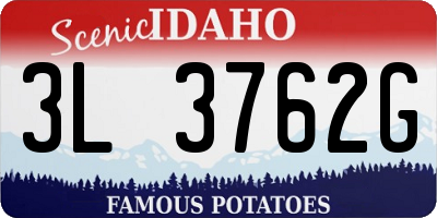 ID license plate 3L3762G