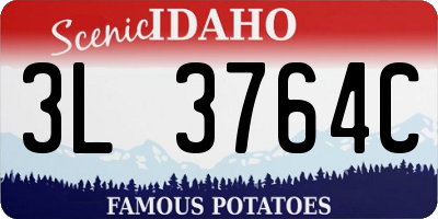 ID license plate 3L3764C