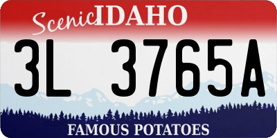 ID license plate 3L3765A
