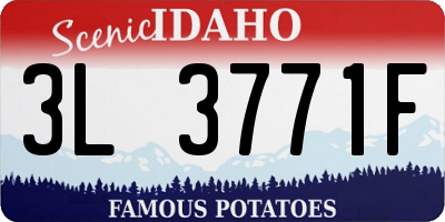ID license plate 3L3771F