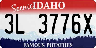 ID license plate 3L3776X