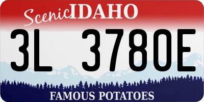 ID license plate 3L3780E