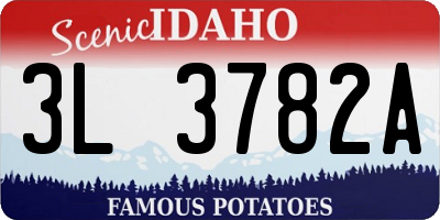 ID license plate 3L3782A