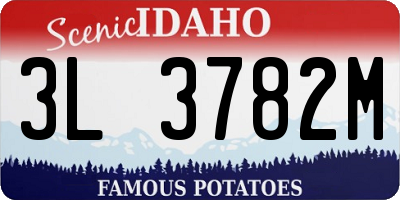 ID license plate 3L3782M