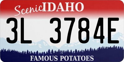 ID license plate 3L3784E