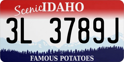 ID license plate 3L3789J