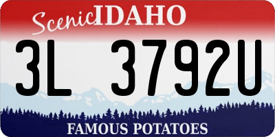 ID license plate 3L3792U