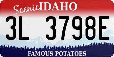 ID license plate 3L3798E