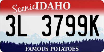 ID license plate 3L3799K