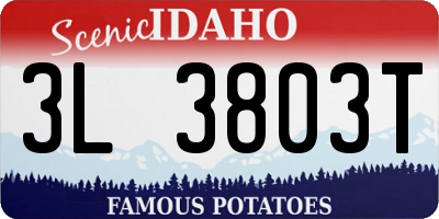 ID license plate 3L3803T