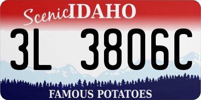 ID license plate 3L3806C
