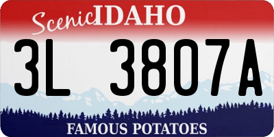 ID license plate 3L3807A