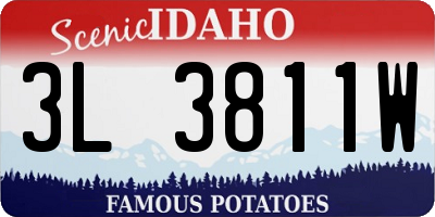 ID license plate 3L3811W