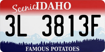 ID license plate 3L3813F