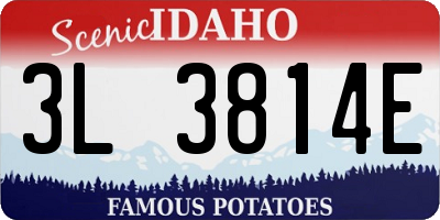 ID license plate 3L3814E