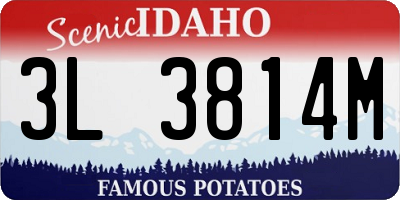 ID license plate 3L3814M