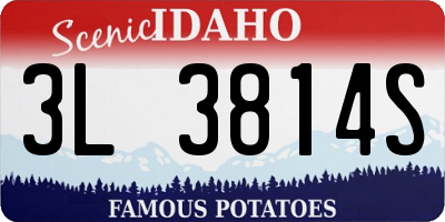 ID license plate 3L3814S