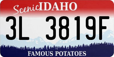 ID license plate 3L3819F