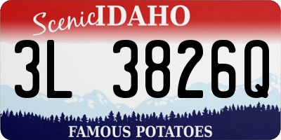 ID license plate 3L3826Q