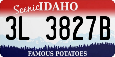ID license plate 3L3827B