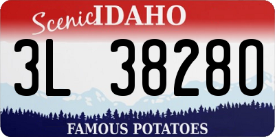 ID license plate 3L3828O